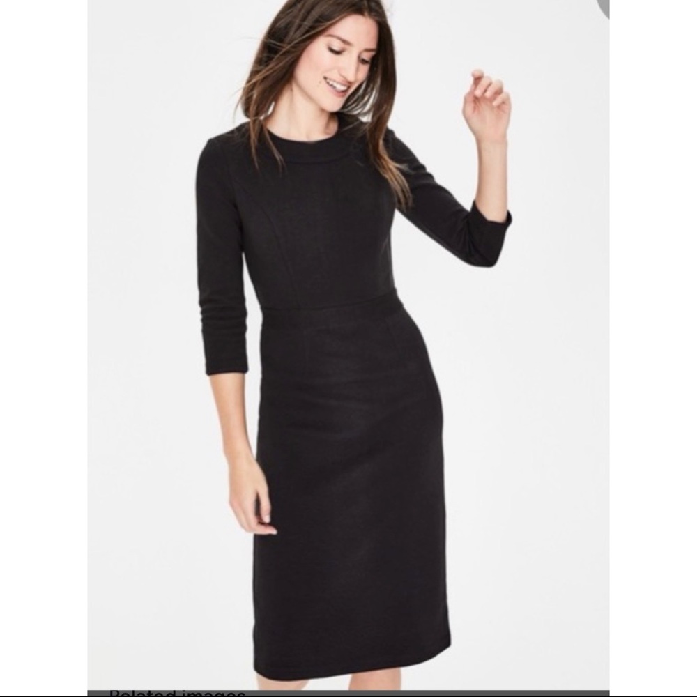 Boden Mia Ottoman dress in black 12L